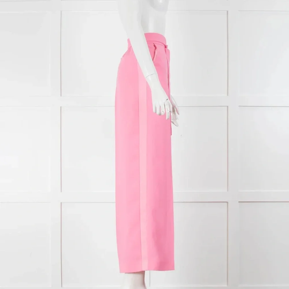 Me + Em Pink Wide Leg Waist Tie Trousers - Picture 2 of 9